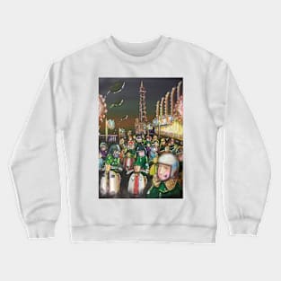 Retro Scooter, Classic Scooter, Scooterist, Scootering, Scooter Rider, Mod Art Crewneck Sweatshirt